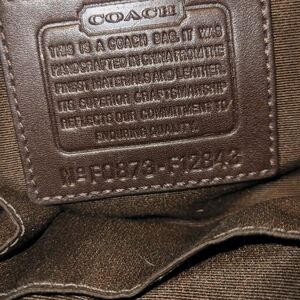 Coach Dark Brown Leather Tag